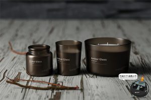 琥珀蜡烛香薰精油香氛文创礼品包装样机效果图展示PSD模板PS素材-设计猿