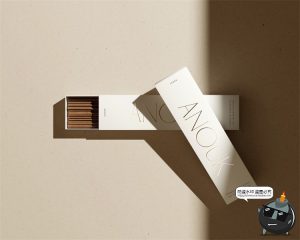 沉香檀香熏香礼盒产品包装抽拉盒贴图展示效果PSD模板样机PS素材-设计猿