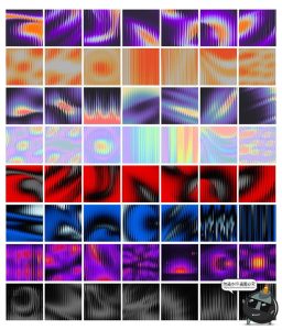 潮流迷幻长虹玻璃条纹水晶复古渐变海报背景底纹JPG图片合成素材-设计猿