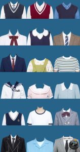 证件照韩式学院风服装上衣衣服西装毛衣正式领带领结服装PSD模板PS素材-设计猿