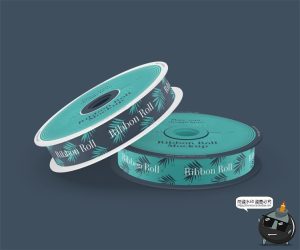 礼品包装打包带丝带卷绑带彩带品牌logo印花贴图样机PSD模板素材-设计猿