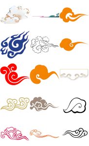 中国风传统古典免抠古风祥云装饰水纹纹样元素PNG透明PS设计素材-设计猿