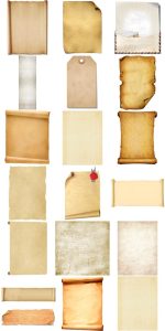 复古牛皮纸羊皮古风卷轴画轴宣纸边框PNG免抠装饰图片背景PS素材-设计猿