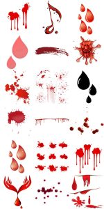 伤疤划痕伤口血滴效果平面后期合成特效元素PNG免扣免抠透明素材-设计猿