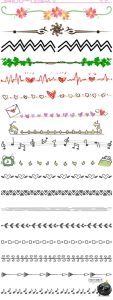 卡通分割线边框花边蕾丝透明图片美化排版照片装饰线PNG免抠素材-设计猿