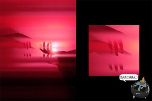 照片图像分形镜面棱镜故障毛刺扭曲失真滤镜特效样机PSD模板素材-设计猿