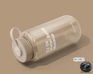 透明广口塑料水杯水瓶随身杯智能样机效果图展示贴图PSD模板素材-设计猿