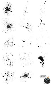 泼墨飞溅涂鸦墨迹墨点液体污渍油漆溅射后期合成PNG免抠图片素材-设计猿