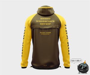 连帽长袖运动风衣夹克服装外套工服品牌vi标识印花贴图ps样机素材-设计猿