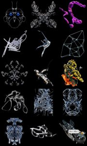 未来科幻3D镀铬赛博朋克抽象艺术液态触手金属PNG免抠图片素材-设计猿