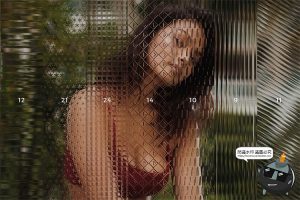 水晶长虹磨砂水波纹折射复古晶格玻璃纹理图层后期滤镜特效PS素材-设计猿