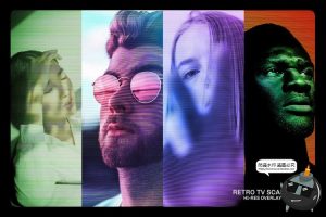 复古老式电视TV显示器线条扭曲纹路效果纹理JPG底纹图片合成素材-设计猿