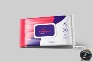 厨房湿巾卫生清洁湿纸巾棉巾产品包装效果图展示样机PSD模板素材-设计猿