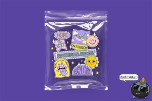 透明塑料塑封贴纸包装袋模型展示效果图设计贴图PSD模板样机素材-设计猿