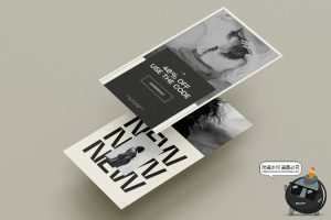 黑白简约潮流时尚大牌海报图文排版版式PSD模板AI矢量素材带字体-设计猿