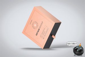 抽拉式礼品礼物纸盒模型品牌logo标识图标贴图样机PSD模板PS素材-设计猿
