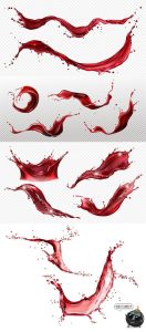 手绘水花飞溅浪花液体水珠广告海报特效后期合成插画AI矢量素材-设计猿