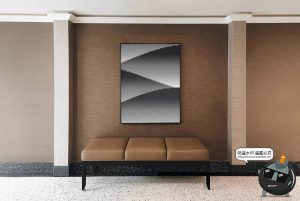 抽象艺术波浪条纹半色调日出山脉景观海报背景AI矢量png免抠素材-设计猿