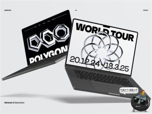 未来科幻抽象艺术3D立体镀铬金属不规则几何图形PNG元素免抠素材-设计猿