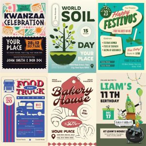 创意黑色星期五电商超购物服装食品节日促销打折海报插画AI素材-设计猿