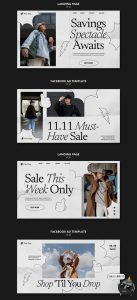 极简趣味服装品牌购物节促销打折宣传海报图文排版PSD模板PS素材-设计猿