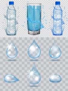 矢量水滴水珠飞溅溅射矿泉水瓶杯子图案广告背景AI设计矢量素材-设计猿