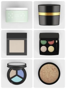 化妆品用具刷子口红香水瓶摆拍免抠PSD模板模型分层源文件PS素材-设计猿