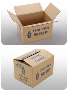 瓦楞纸纸箱包装快递纸皮图案LOGO印刷贴图展示PSD样机模板vi素材-设计猿