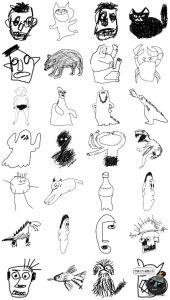 怪诞垃圾摇滚抽象艺术手绘儿童涂鸦乱涂插图插画png免抠图片素材-设计猿