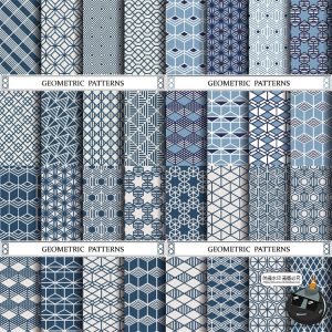 传统复古经典抽象几何图形古典元素无缝装饰图案AI矢量图背景素材-设计猿