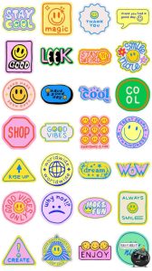 趣味手绘潮流Y2K卡通贴纸标签印花图案AI矢量PNG免抠美工手账素材-设计猿