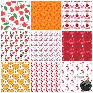 情人节爱情桃心甜蜜爱心红心无缝装饰图案底纹背景AI矢量JPG素材-设计猿