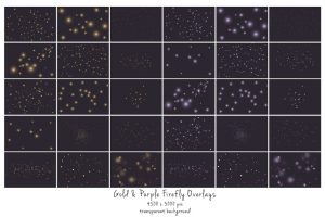 萤火虫夜景PSD婚纱照后期PS唯美荧光萤火光斑冲光JPG叠层素材-设计猿