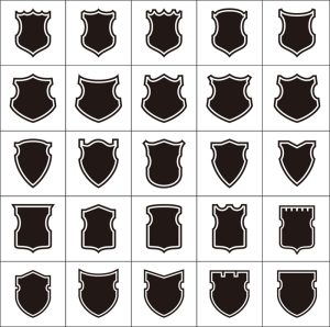 徽章盾牌背景剪影黑色元素LOGO图标标志PS免抠PNG设计AI矢量素材-设计猿