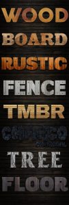 实木材质木头木纹木板质感素材一键生成特效字体PSD模板&ASL样式-设计猿