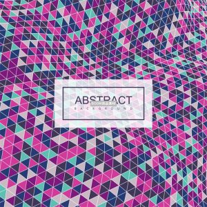 彩色扭曲多边形晶格三角形背景几何碎片炫酷背景AI矢量设计素材-设计猿