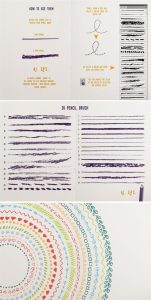 手绘铅笔蜡笔素描彩铅涂鸦线条分隔线AI笔刷笔痕迹矢量设计素材-设计猿