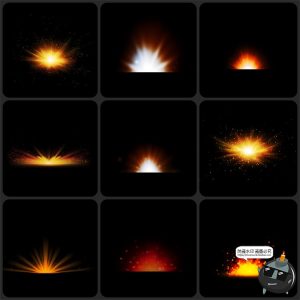 神奇灯光闪光魔法圣诞照片摄影叠加后期合成特效PNG免抠图片素材-设计猿