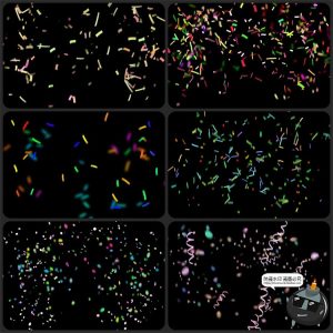 金箔彩色碎纸片纸屑飘落礼花图案婚礼后期修图合成PNG免抠PS素材-设计猿