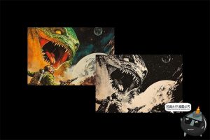 复古黑白发黄半色调墨水墨印复印打印照片效果滤镜样机模板PS素材-设计猿