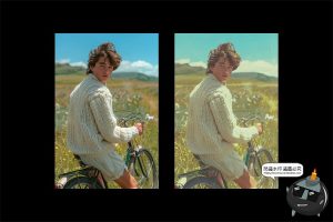 日系怀旧胶片复古褪色颗粒风景图像照片特效滤镜样机PSD模板素材-设计猿