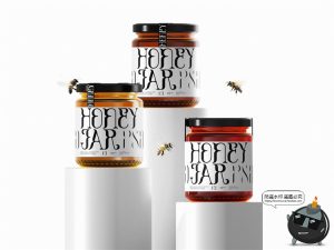 玻璃罐蜂蜜果酱密封分装瓶产品包装效果图展示样机PSD模板ps素材-设计猿