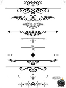 复古欧式巴洛克奢华花纹边框分割线图案标题装饰图AI矢量PNG素材-设计猿