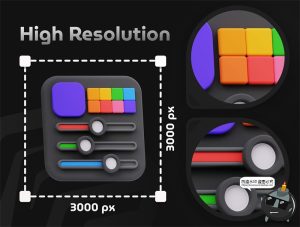 平面设计绘图软件工具栏编辑操作功能3D卡通图标png免抠图片素材-设计猿
