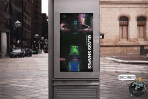 科幻3D虹彩渐变毛刺晶体水晶玻璃立体几何图形PNG免抠图片素材图-设计猿