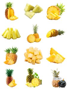 菠萝凤梨菠萝蜜新鲜切片果汁海报商品装饰手帐贴纸PNG免扣素材图-设计猿