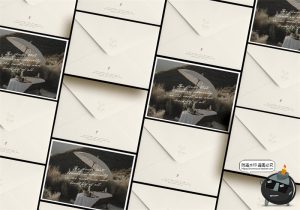 光影信封信纸名片贺卡明信片作品展示效果图贴图样机PSD模板素材-设计猿