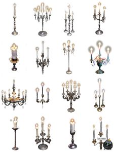 卡通动漫欧式奢华古风蜡烛烛台吊灯宫殿装饰元素图片PNG免抠素材-设计猿