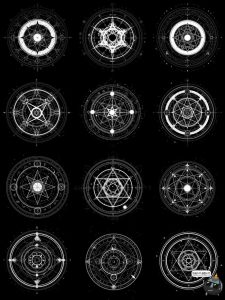 圆形魔法阵环神奇法术圆环美工特效后期合成叠加图片PNG免抠素材-设计猿