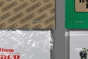 挂片卡片说明书吊牌纸张样机牛皮纸塑料袋包装样机PSD模板PS素材-设计猿